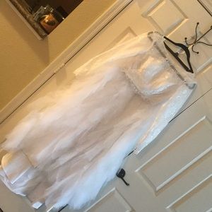 White 2 piece pageant dress